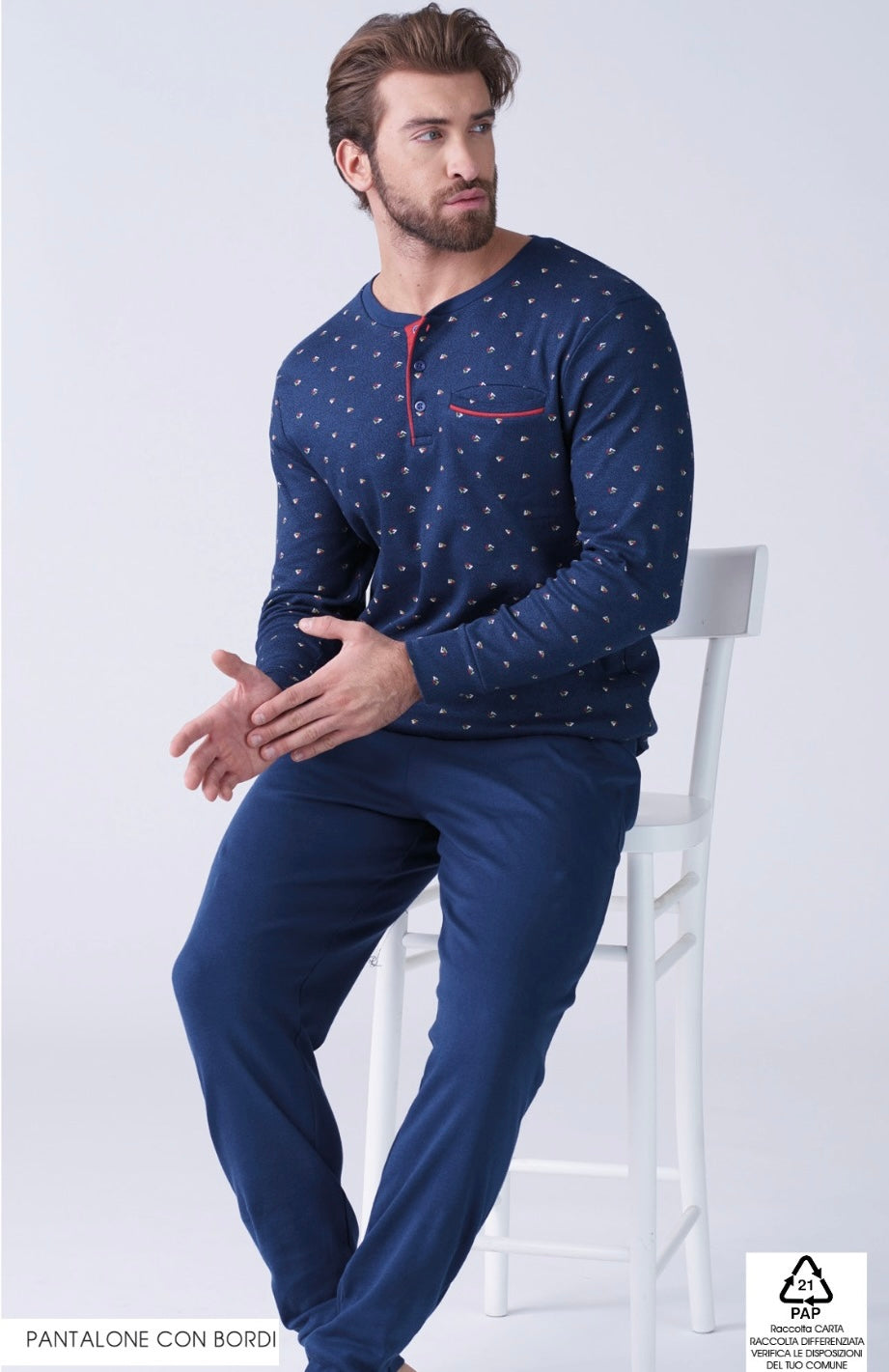 Pigiama uomo caldocotone Karelpiù 9314