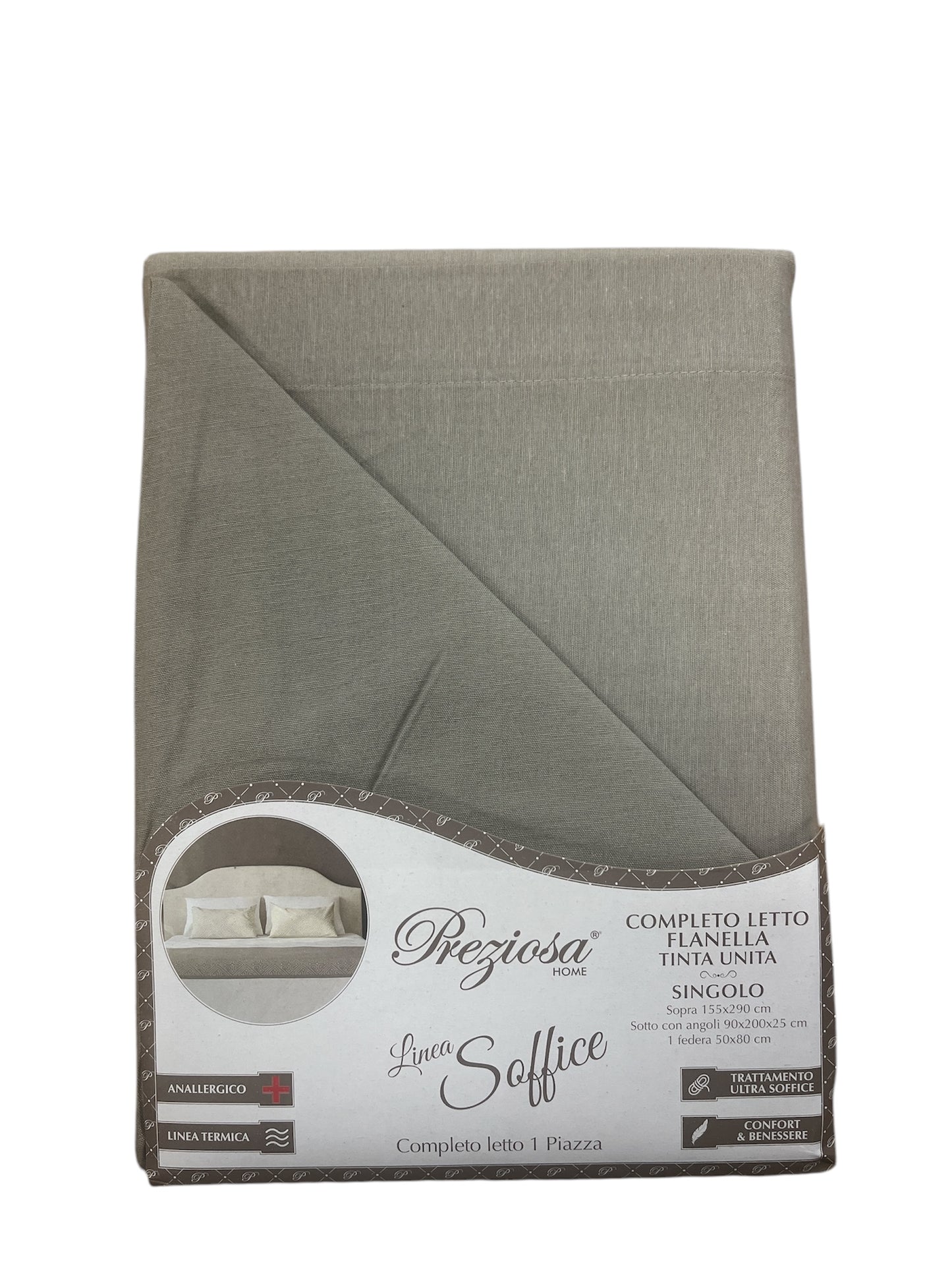 Lenzuola flanella Singolo PREZIOSA Soffice