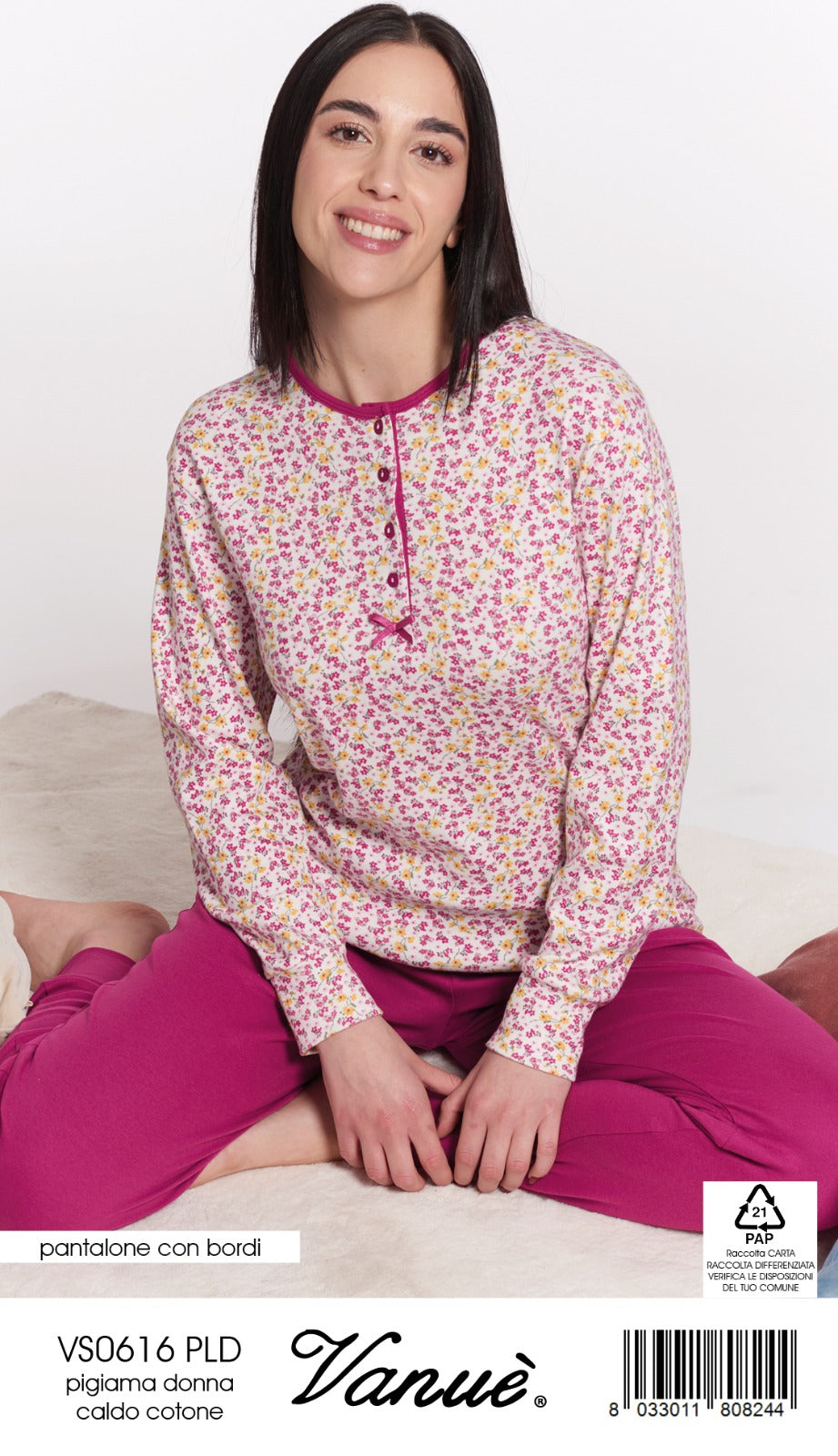 Pigiama donna caldocotone VANUÈ 0616