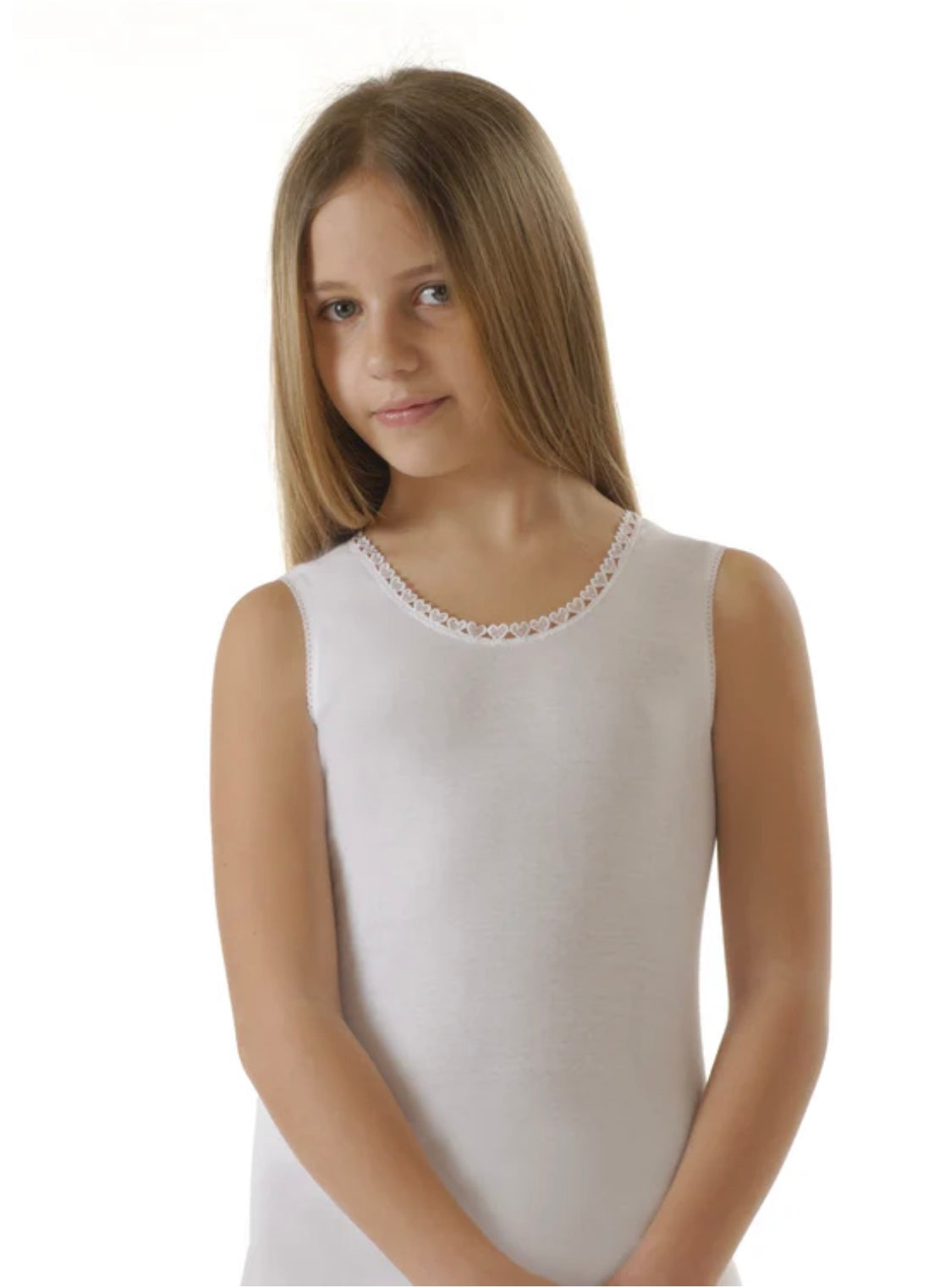 Kiccaeciccio 0922 wide shoulder cotton tank top for girls