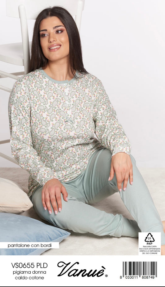 Pigiama donna caldocotone VANUÈ 0655