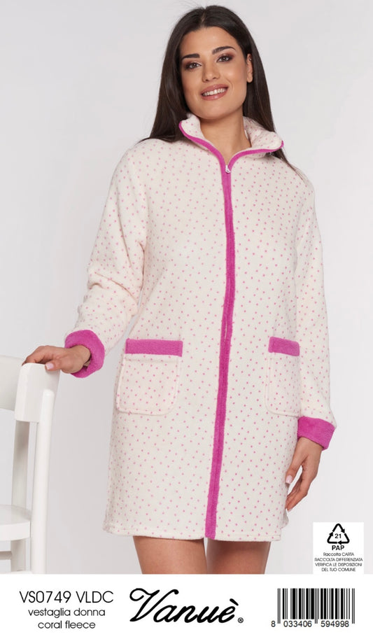 Vestaglia donna Coral feece VANUÈ 0749