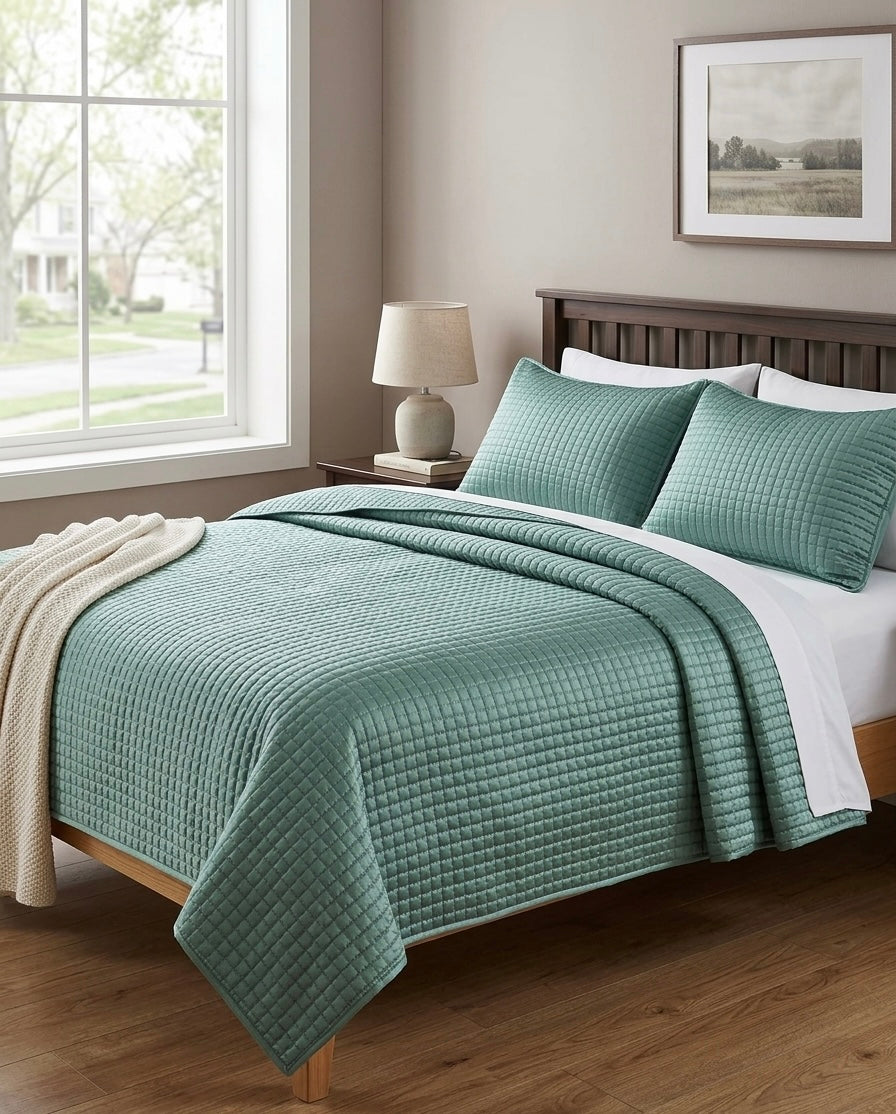 Trapuntino matrimoniale saten Riviera Bohemia