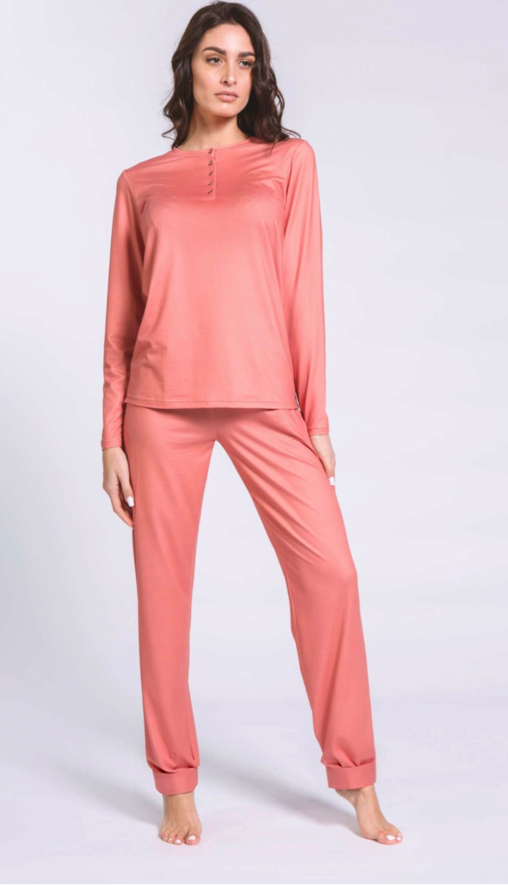 Women's warm cotton peach skin pajamas PAPALINA 1404