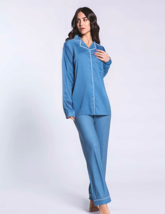 Pyjama chaud en coton pêche PAPALINA 1405