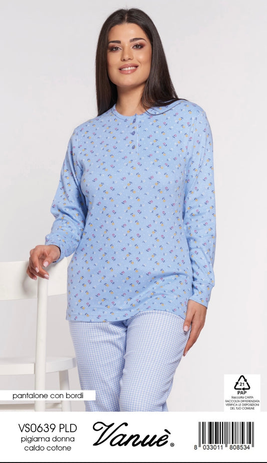 Pigiama donna caldocotone vanuè 0639