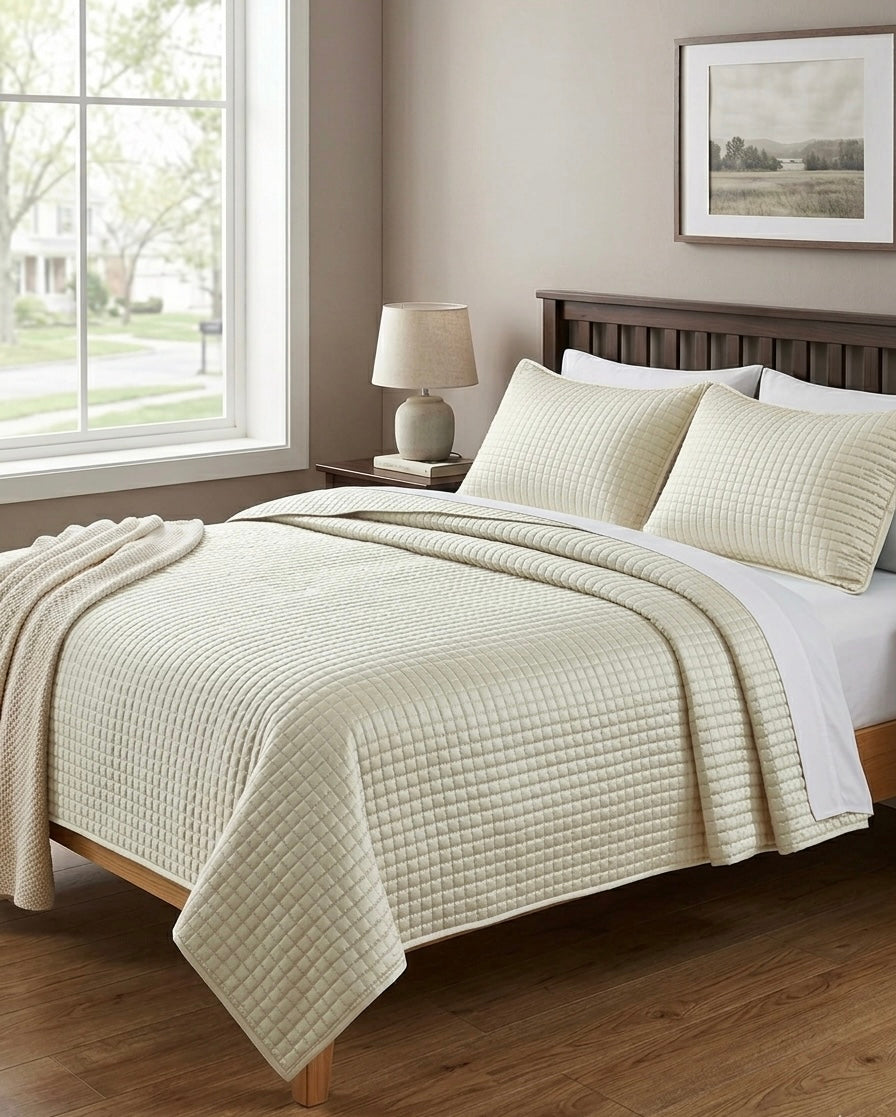 Trapuntino matrimoniale saten Riviera Bohemia