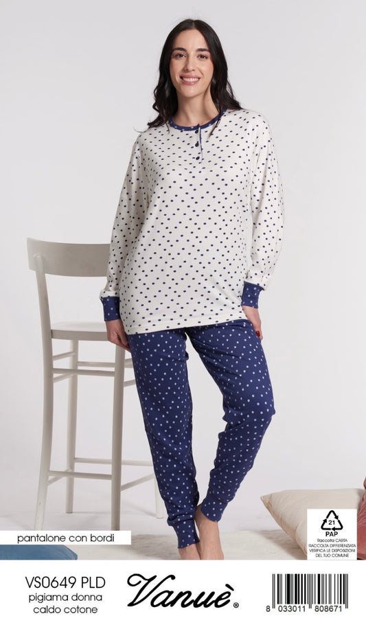 Pigiama donna caldocotone VANUÈ 0649