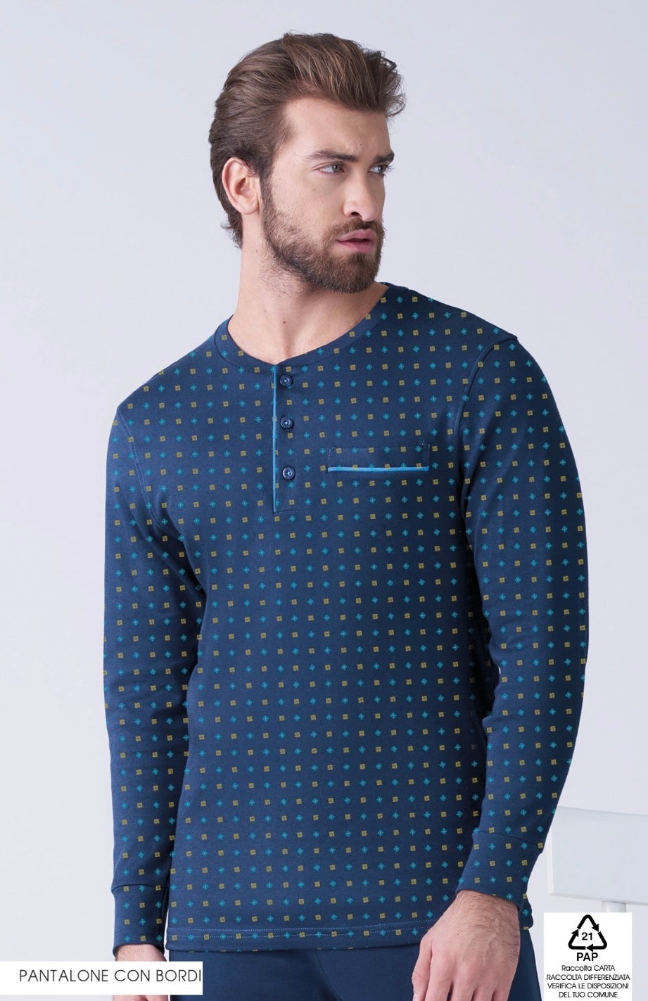 Pigiama uomo calibrato in caldocotone Karelpiù 9312