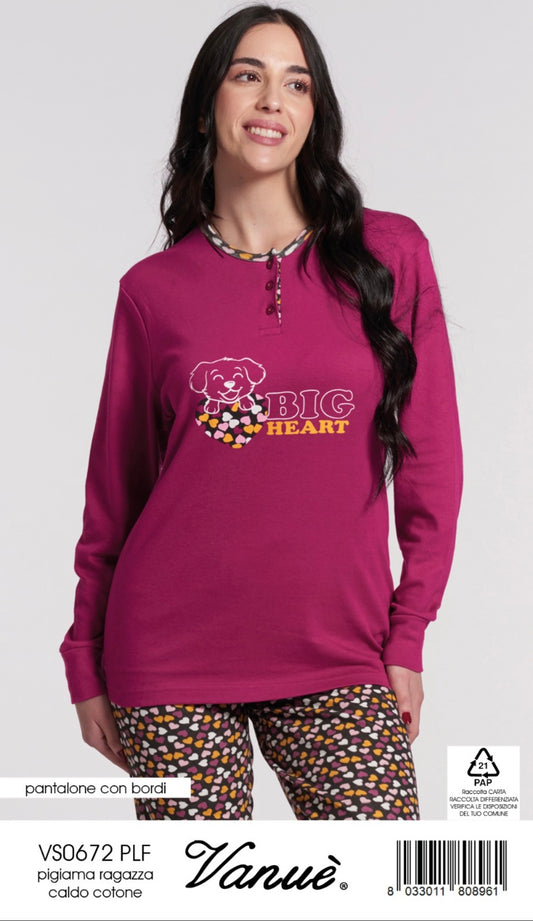 Pigiama donna caldocotone VANUÈ 0671