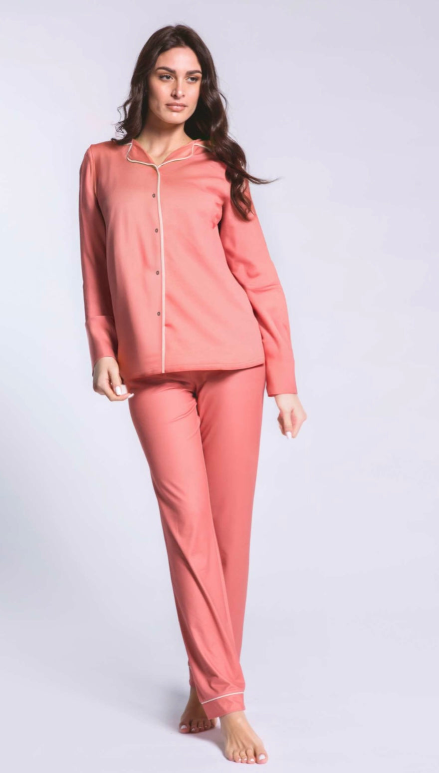 Warm peach cotton pajamas PAPALINA 1405