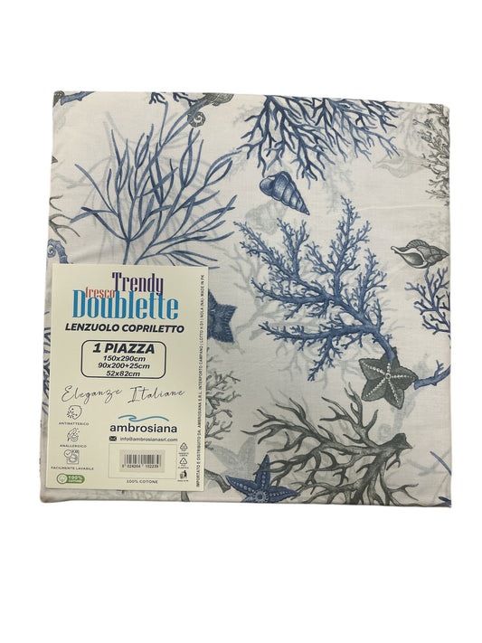 Lenzuola/copriletto singola Ambrosiana trendy 09