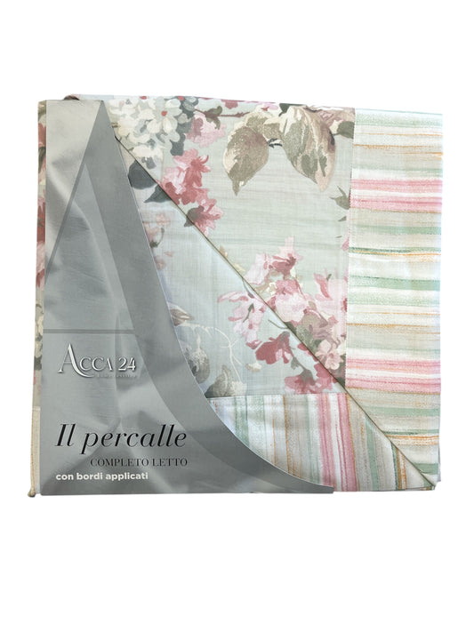 Completo letto matrimoniale ACCA24 In percalle Alice
