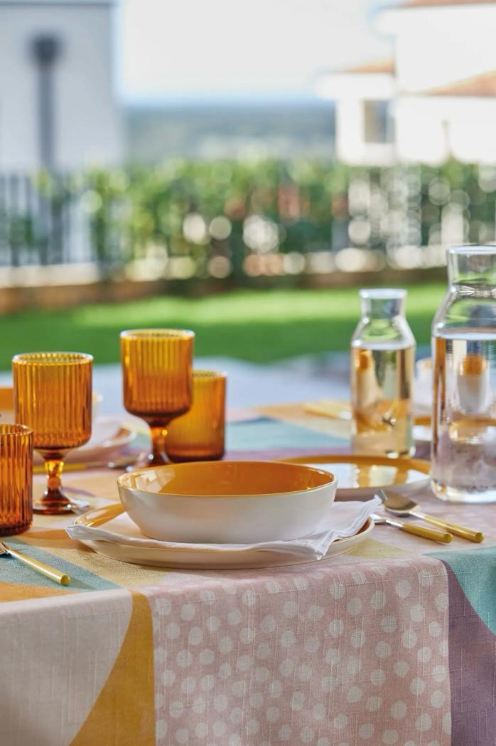 Tovaglia da tavola maison sucrèe pastelli vibranti