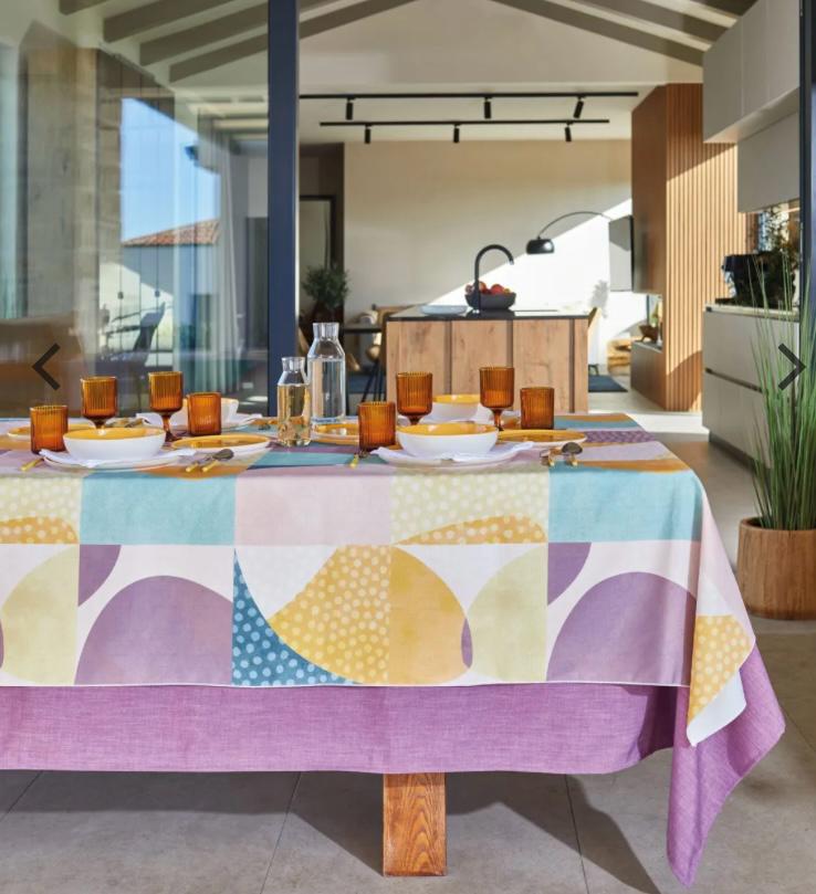 Tovaglia da tavola maison sucrèe pastelli vibranti