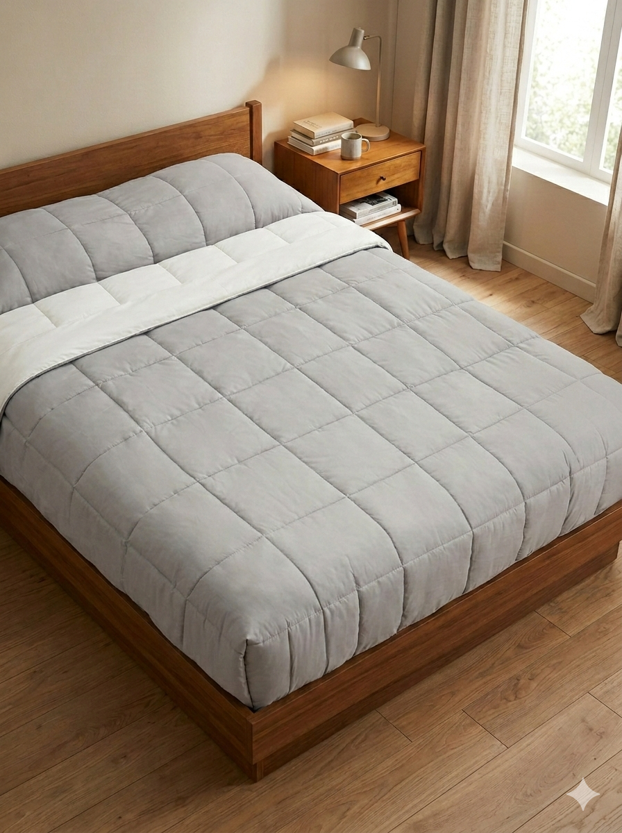 Trapunta bicolore matrimoniale  Ambrosiana Capri