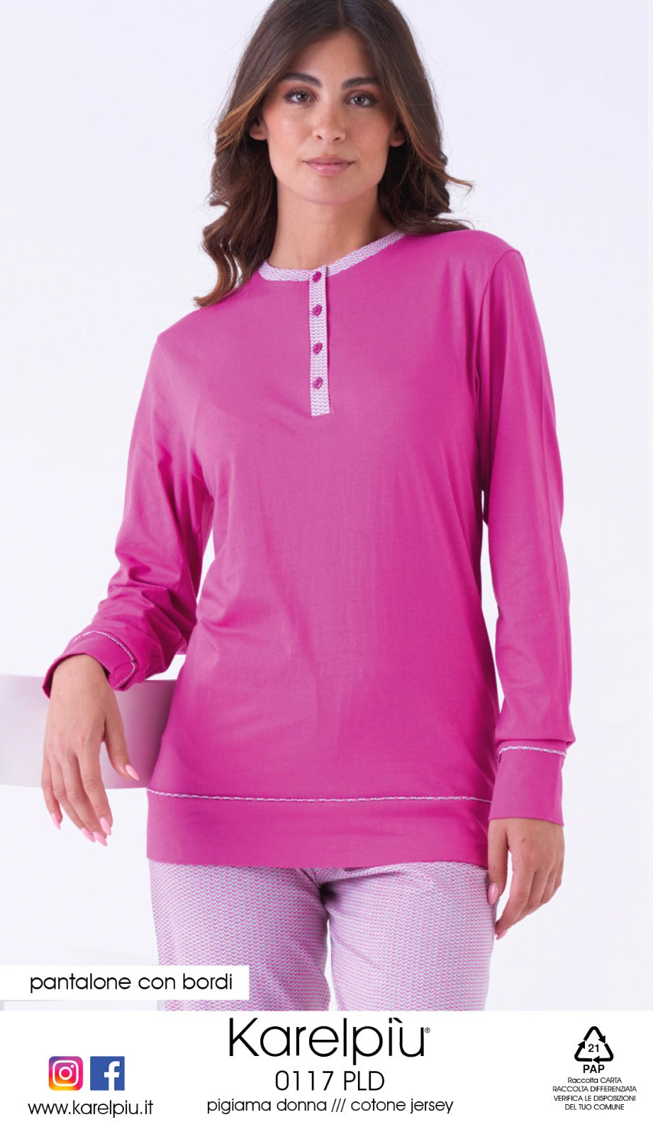 Pigiama donna cotone Karelpiù 0117